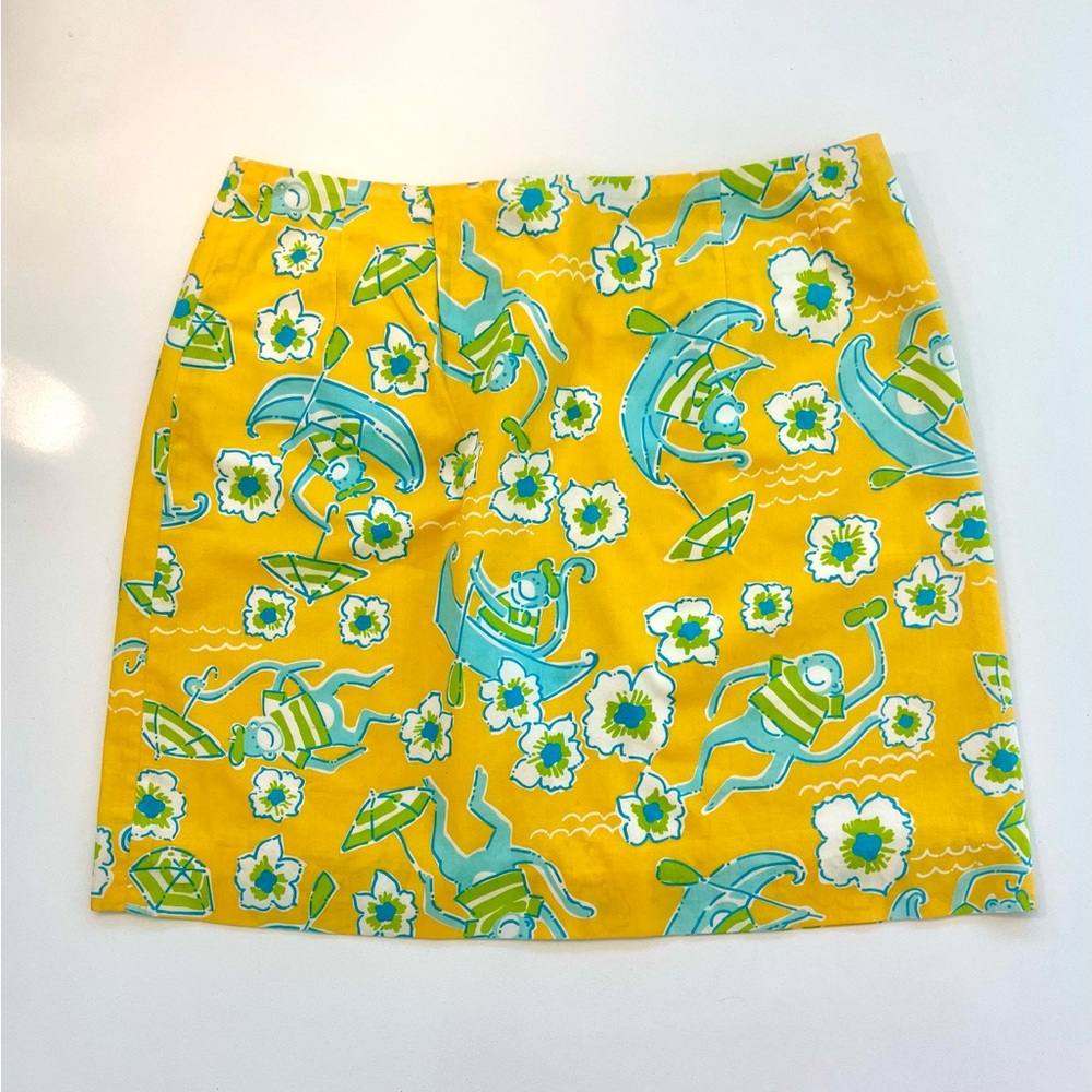 Lilly Pulitzer vintage Les Monkey print skirt